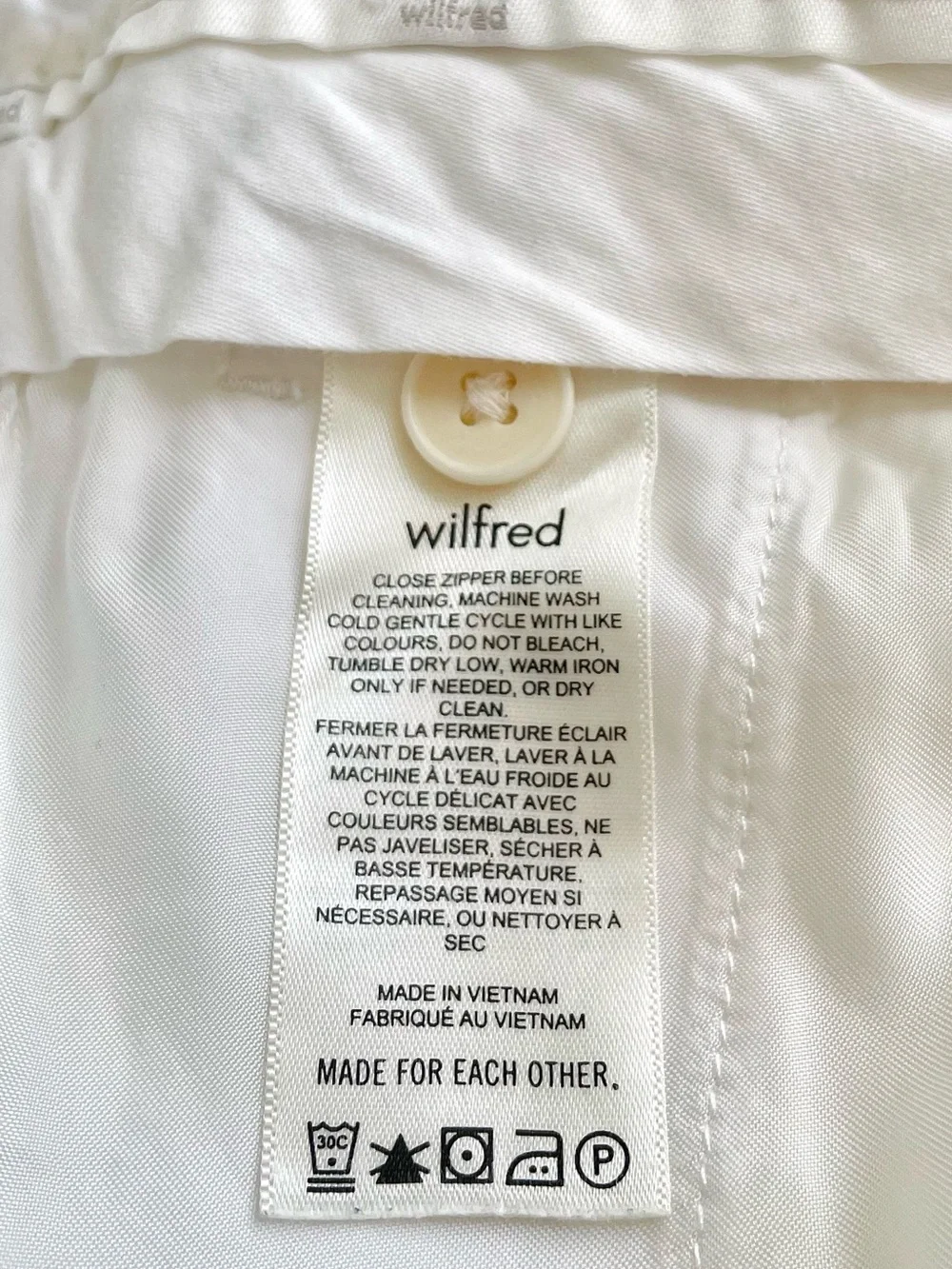 Aritzia Wilfred The Effortless Pant Size 4 White Cruise Linen Wide-Leg Cropped